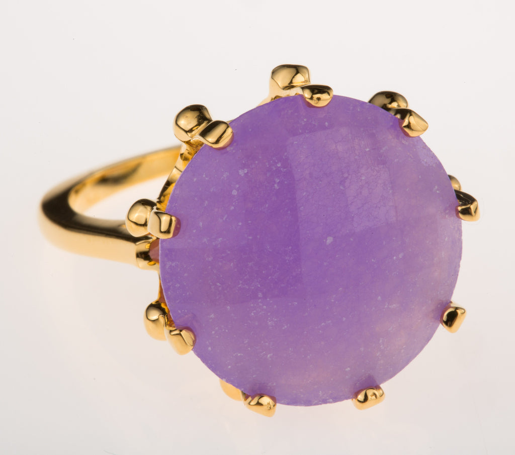Crown Purple Quartz Ring